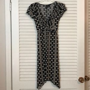 Black and beige dress